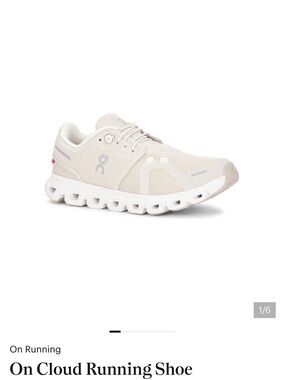 On Running On Cloud Women's Running Shoe in Light Beige/White